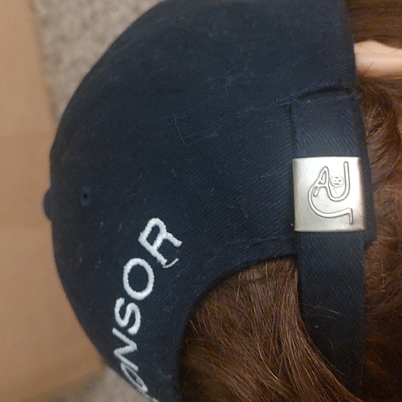 Ducks Unlimited Metal Patch Suede Visor Strapback Hat Blue Brown - Picture 7 of 12